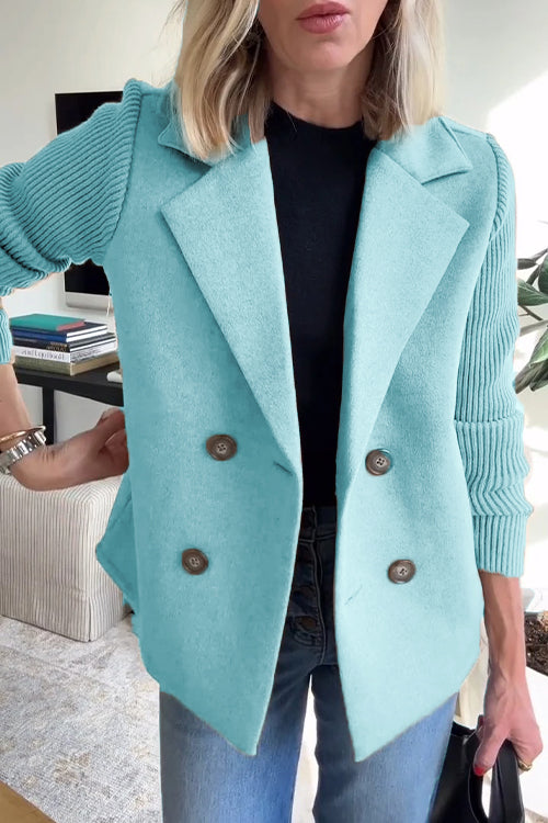 Jaz | Chic Knit-Sleeve Blazer