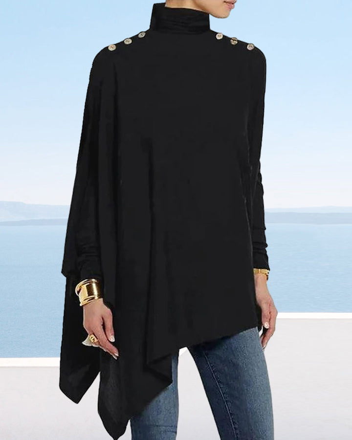 Margot | Asymmetric Button Shoulder Tunic